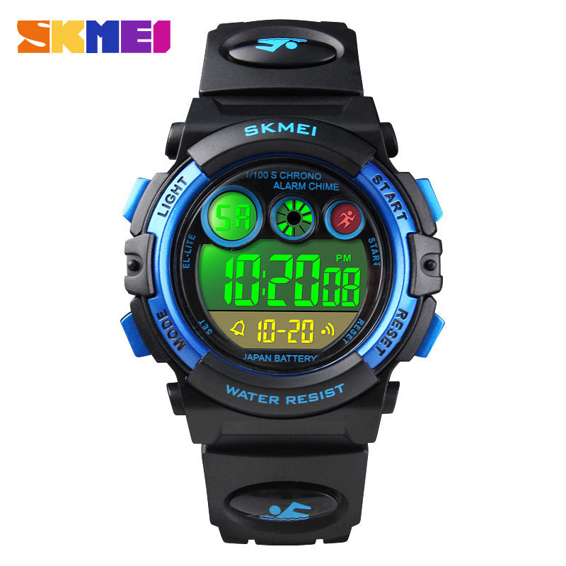 Boys Digital Sport Watch – Waterproof, LED Backlight, Stopwatch, Alarm, Fashion PU Strap (Ages 6+) (Copy)