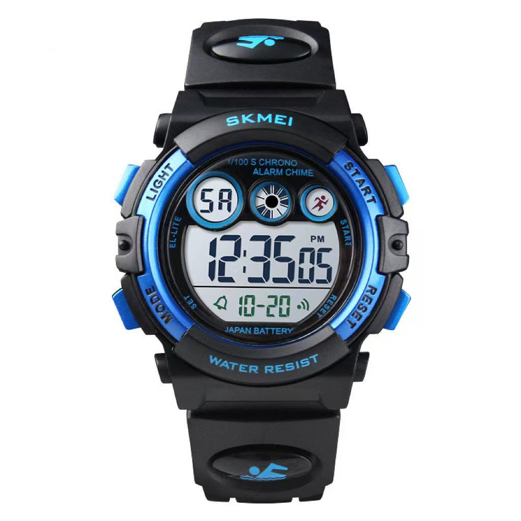 Boys Digital Sport Watch – Waterproof, LED Backlight, Stopwatch, Alarm, Fashion PU Strap (Ages 6+) (Copy)