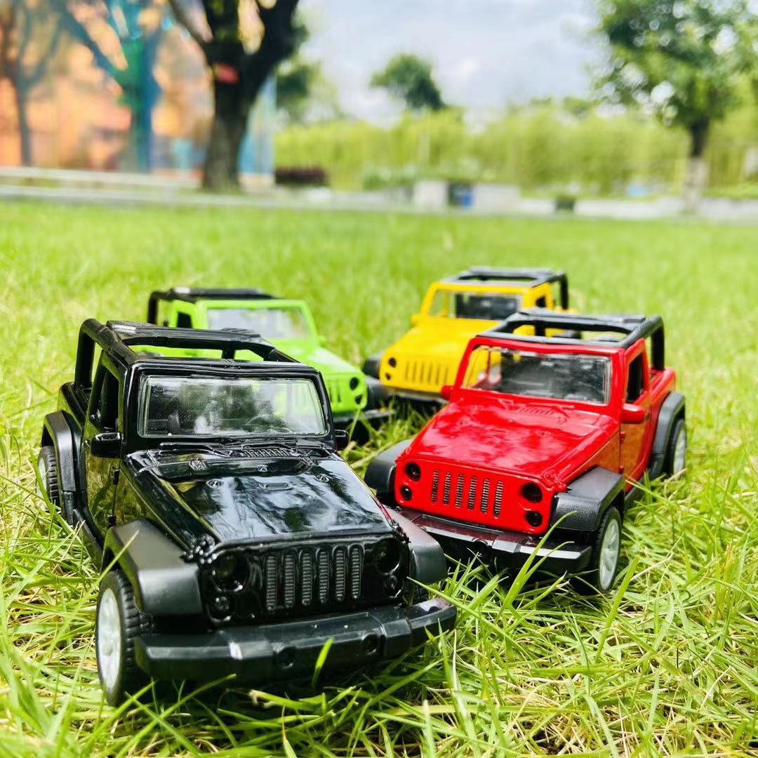 Die-Cast Alloy Pull-Back Toy Car with Lights & Sounds | Openable Doors | Off-Road & Fire Truck Models | 16cm