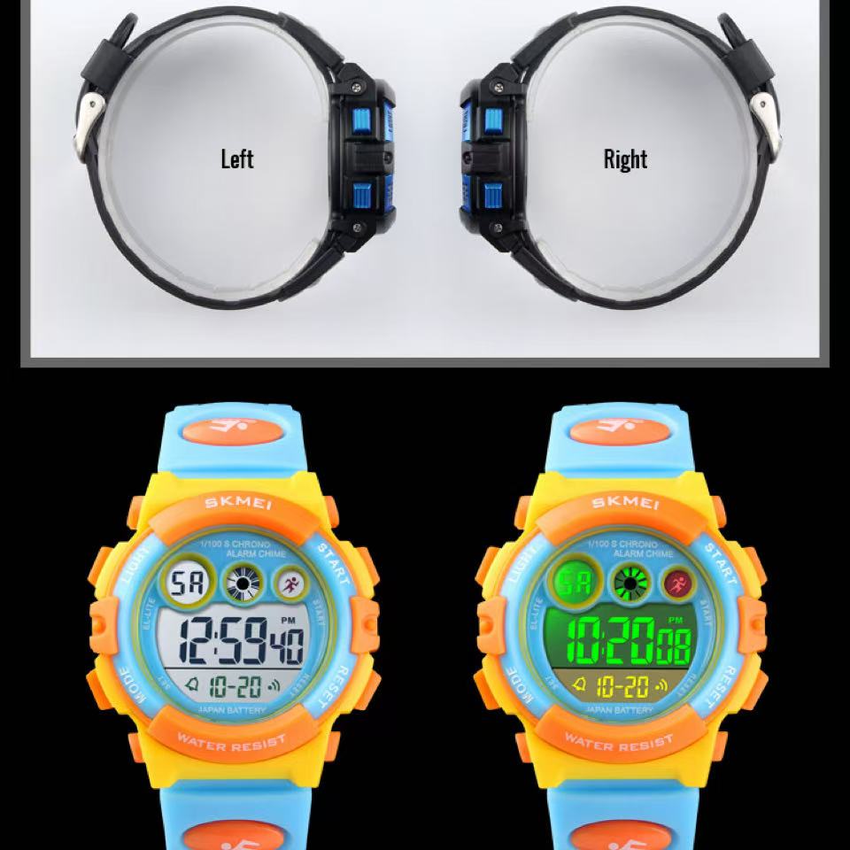 Girls Digital Sport Watch – Waterproof, LED Backlight, Stopwatch, Alarm, Fashion PU Strap (Ages 6+)