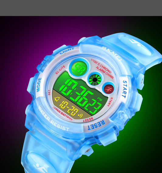 Girls Digital Sport Watch – Waterproof, LED Backlight, Stopwatch, Alarm, Fashion PU Strap (Ages 6+)