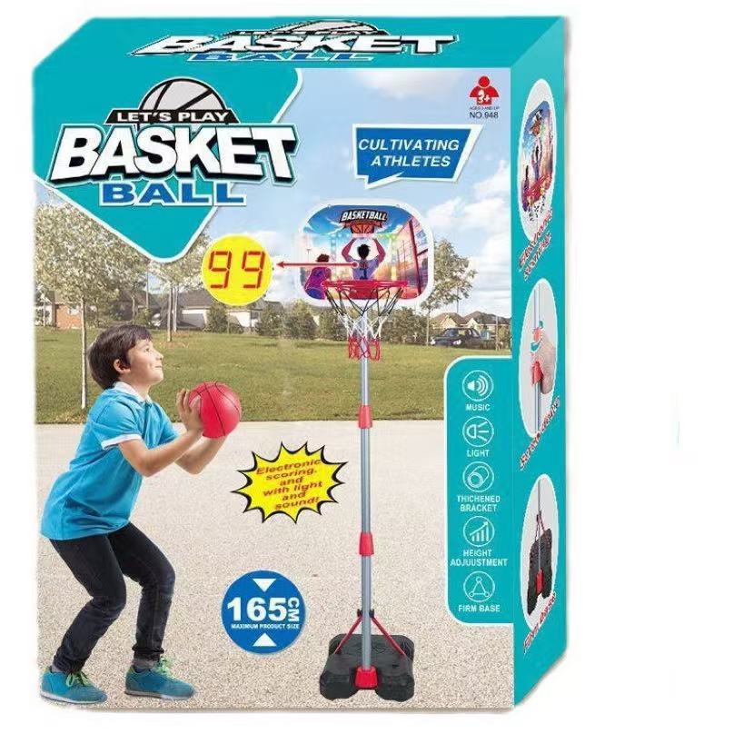 Adjustable Kids Basketball Hoop with Electronic Scoring & Applause Sound | Height 1.1m - 1.65m