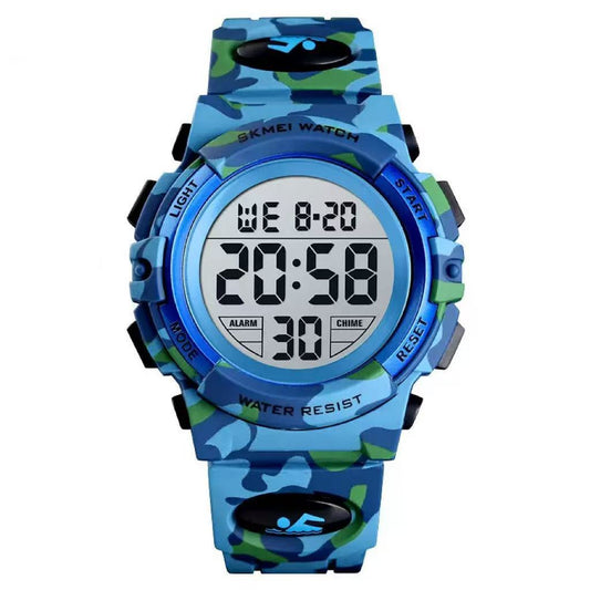 Boys Digital Sport Watch – Waterproof, LED Backlight, Alarm, Stopwatch, Date Display, Durable PU Strap