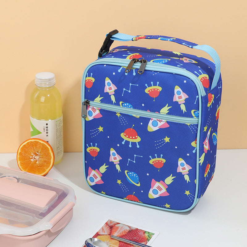 Kids Lunch Bag with Cartoon Prints – Waterproof Lunch Box for School & Travel