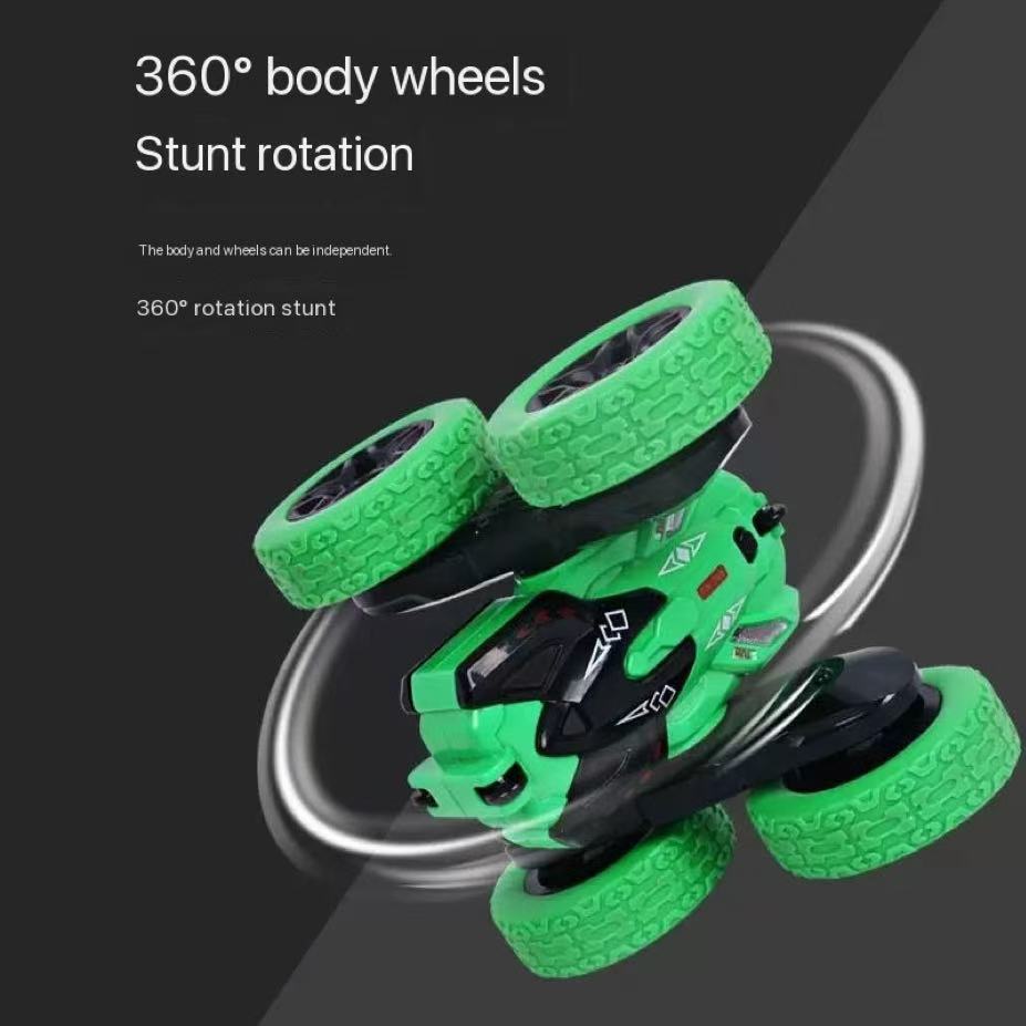 Remote Control Stunt Car with LED Lights – 360° Flips, Off-Road RC Toy for Kids, 50-Minute Playtime