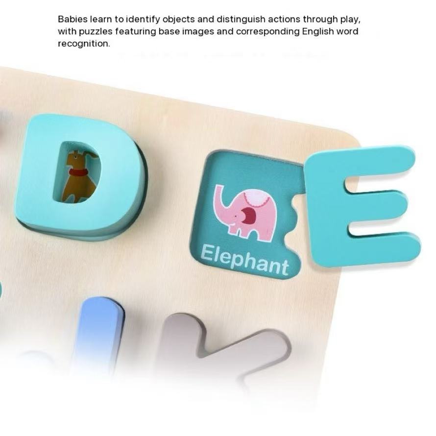 Montessori Wooden Alphabet & Number Puzzle Board | Educational Toys | Early Learning Math