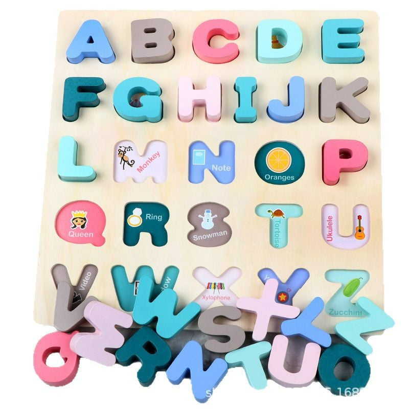 Montessori wooden number puzzle board for toddlers early math learning