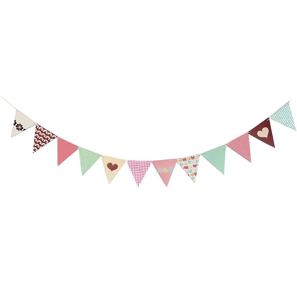 riangle Paper Bunting Banner – Party Garland Flags for Birthday, Baby Shower & Classroom Décor