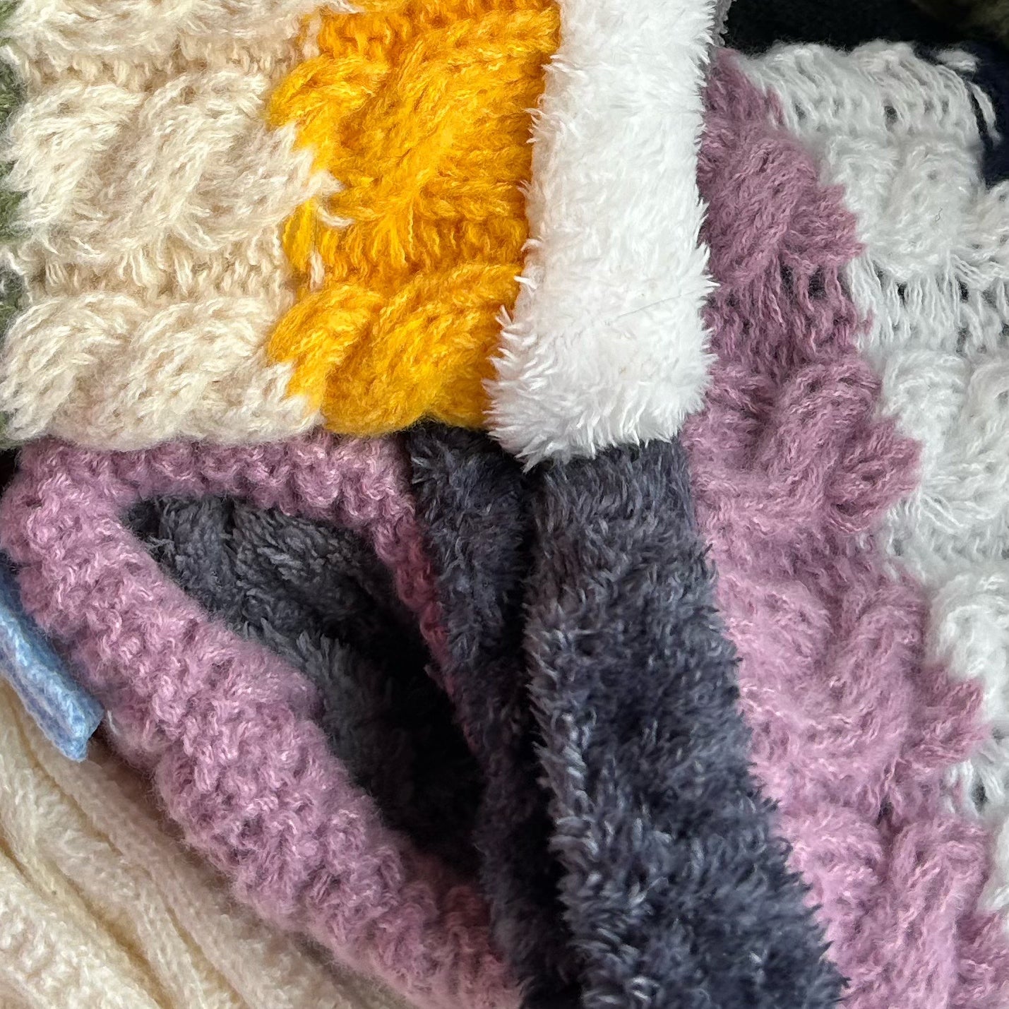 Winter Knit Beanie Hat & Scarf Set with Fleece Lining