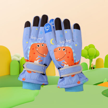 Boys Winter Ski Gloves Dinosaur &  astronaut