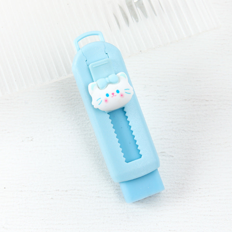 Push Button Retractable Eraser – Cute Animal Pencil Eraser for School