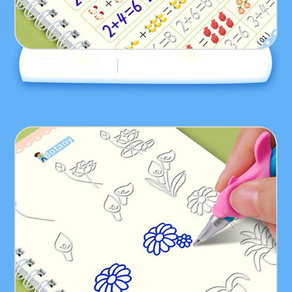 Magic Groove Reusable Handwriting Practice Copybook Set (4 Books with Pen and Refills)