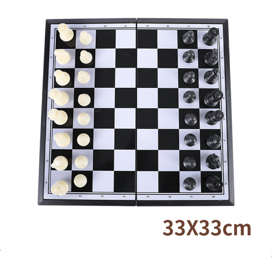 Magnetic Foldable Chess Set 33x33cm Portable Board Game