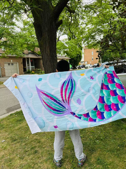 Kids Cartoon Beach Towel – Microfiber Swim and Bath Towel for Kids | 6 Cute Designs