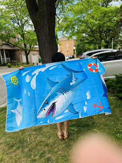 Kids Cartoon Beach Towel – Microfiber Swim and Bath Towel for Kids | 6 Cute Designs