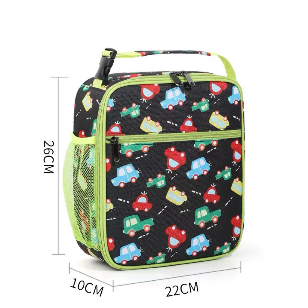 Kids Lunch Bag with Cartoon Prints – Waterproof Lunch Box for School & Travel