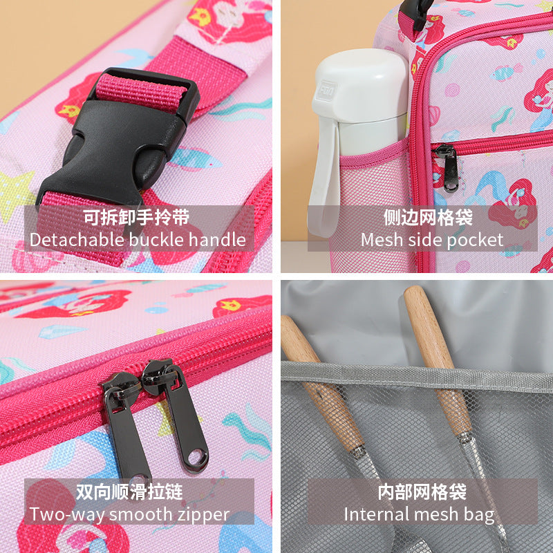 Kids Lunch Bag with Cartoon Prints – Waterproof Lunch Box for School & Travel