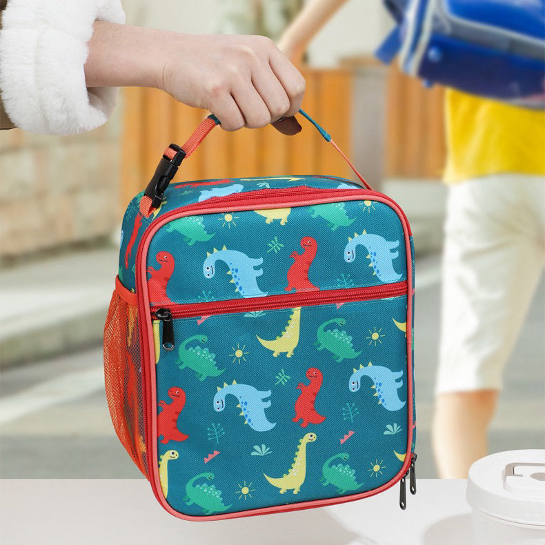 Kids Lunch Bag with Cartoon Prints – Waterproof Lunch Box for School & Travel