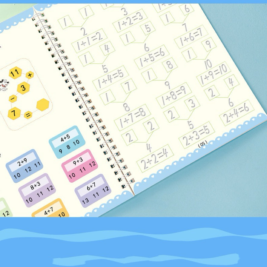 Magic Groove Reusable Handwriting Practice Copybook Set (4 Books with Pen and Refills)