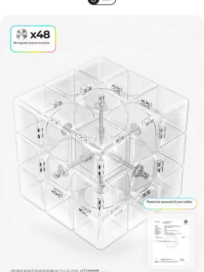 Monster Go 3x3 Magnetic Speed Cube – Smooth Turning, Stickerless, Magnetic Positioning, Perfect for Beginners and Intermediate Players