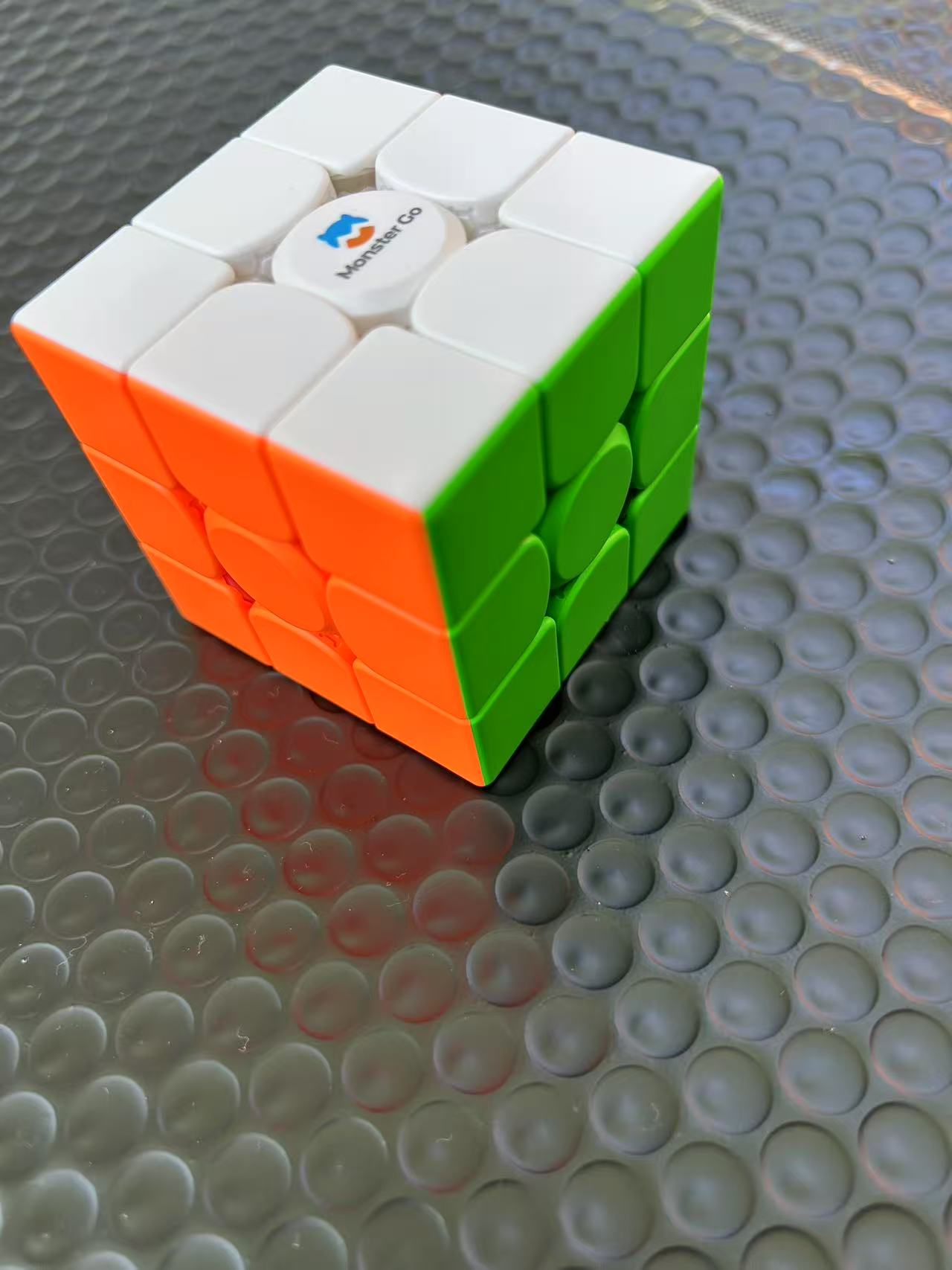 Monster Go 3x3 Magnetic Speed Cube with stickerless surface and colorful sides