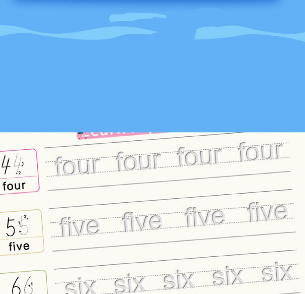 Magic Groove Reusable Handwriting Practice Copybook Set (4 Books with Pen and Refills)