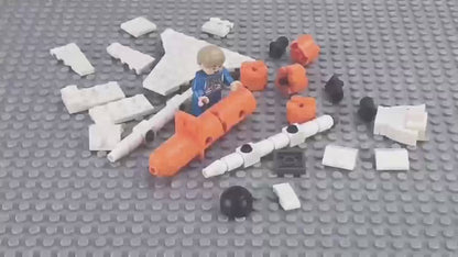 Rocket Shuttle Building Blocks Set — 76 PCS STEM Construction Toy (Ages 6+)