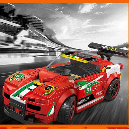 Red Supercar Building Blocks 164PCS Racing Car Toy for Kids 6+