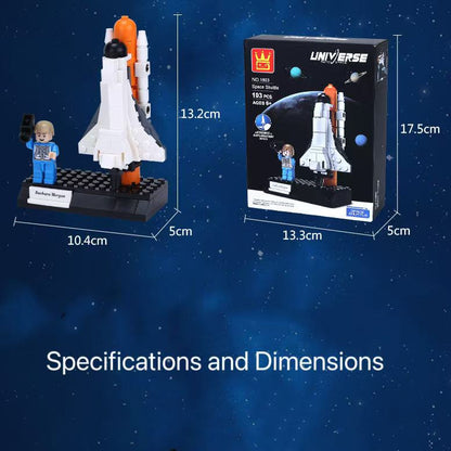 Rocket Shuttle Building Blocks Set — 76 PCS STEM Construction Toy (Ages 6+)