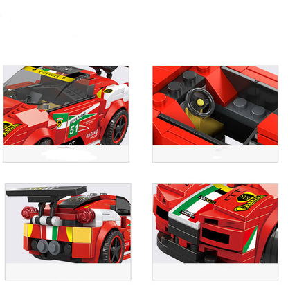Red Supercar Building Blocks 164PCS Racing Car Toy for Kids 6+