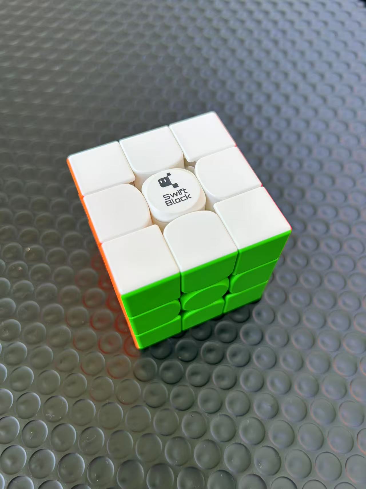 Swift Block 3x3 Magnetic Cube with colorful stickers, shown with packaging