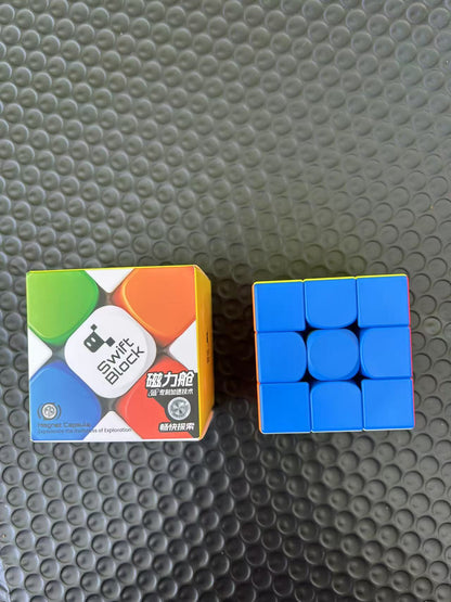 Swift Block 3x3 Magnetic Speed Cube – Smooth Rotation Puzzle Toy for Kids & Beginners
