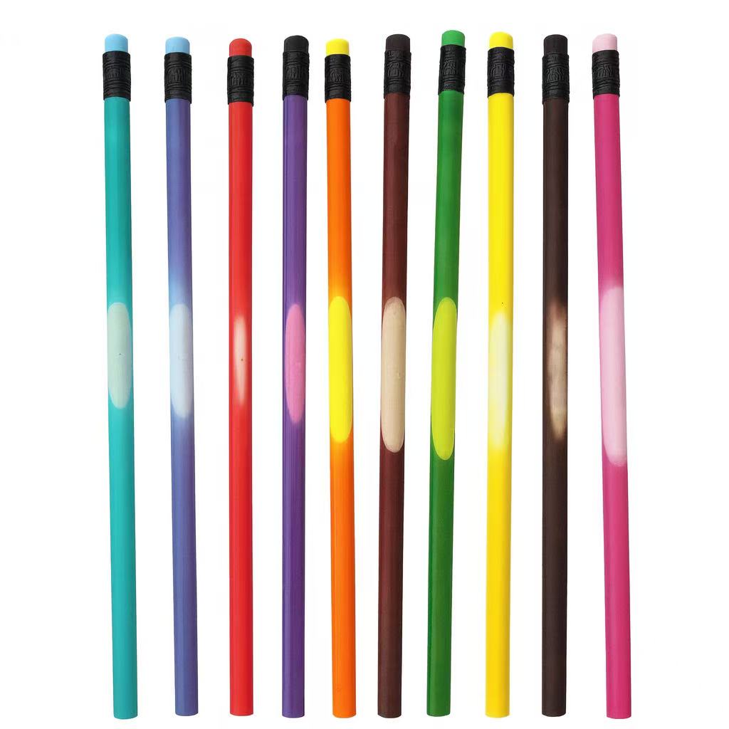 Thermochromic color-changing HB wooden pencil with eraser