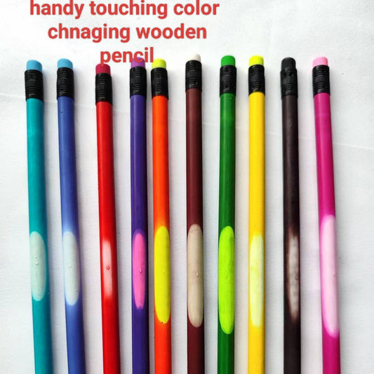 Thermochromic color-changing HB wooden pencil with eraser