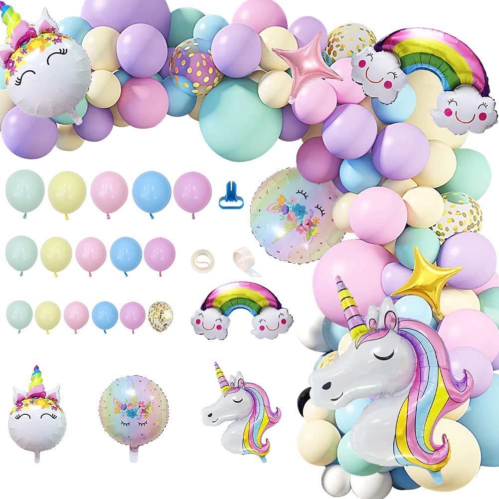 Unicorn Rainbow Balloon Kit for Birthday Party Decoration