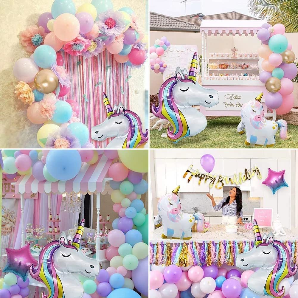 Unicorn Rainbow Balloon Kit for Birthday Party Decoration