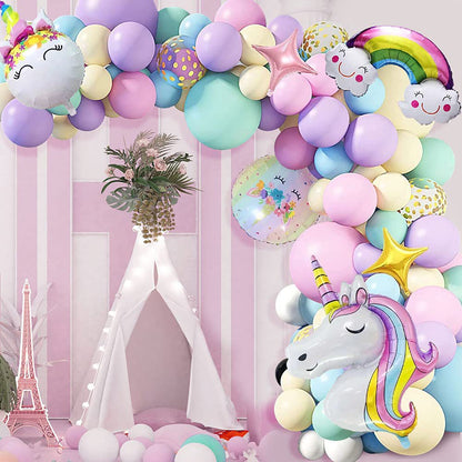 Unicorn Rainbow Balloon Kit for Birthday Party Decoration