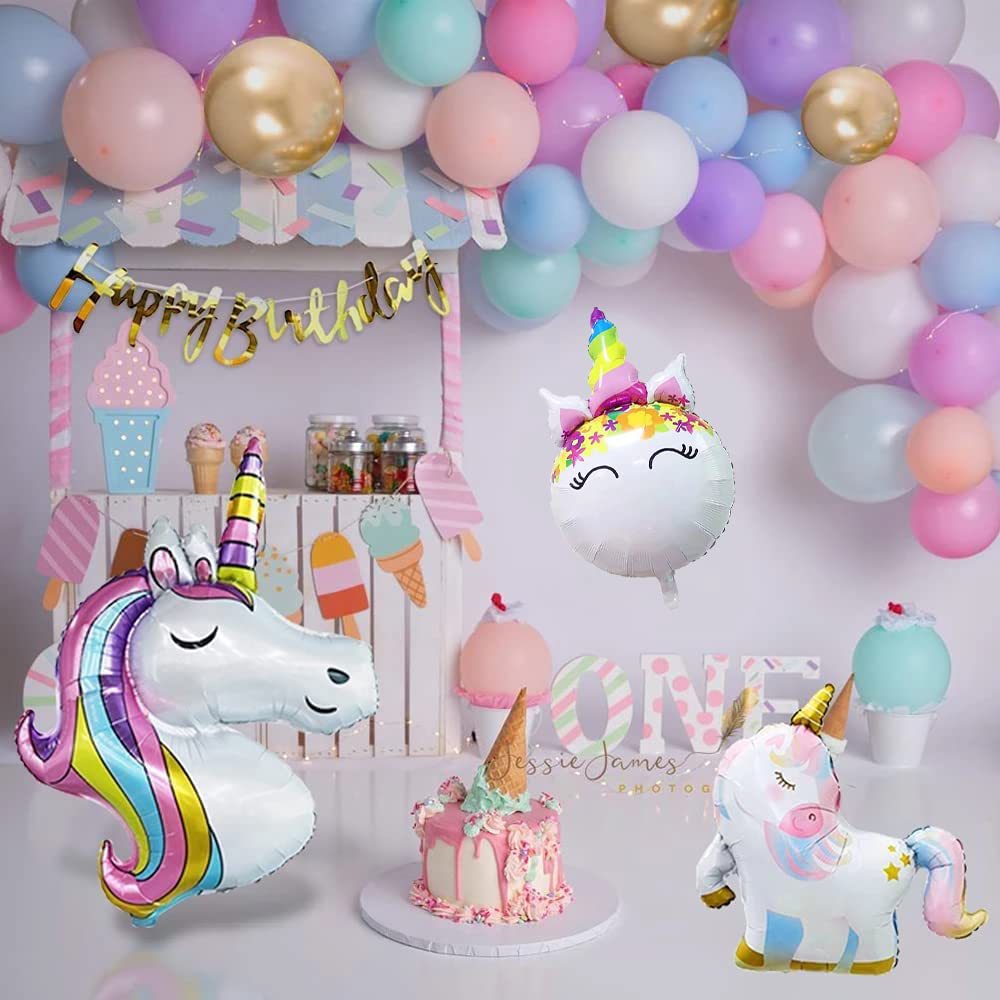 Unicorn Rainbow Balloon Kit for Birthday Party Decoration
